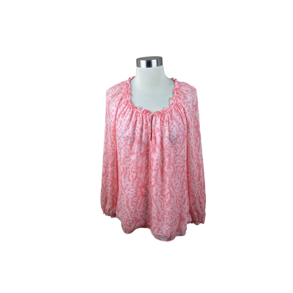 Diane Von Furstenberg DVF Wynn 10 Pink Flowing Silk Blouse